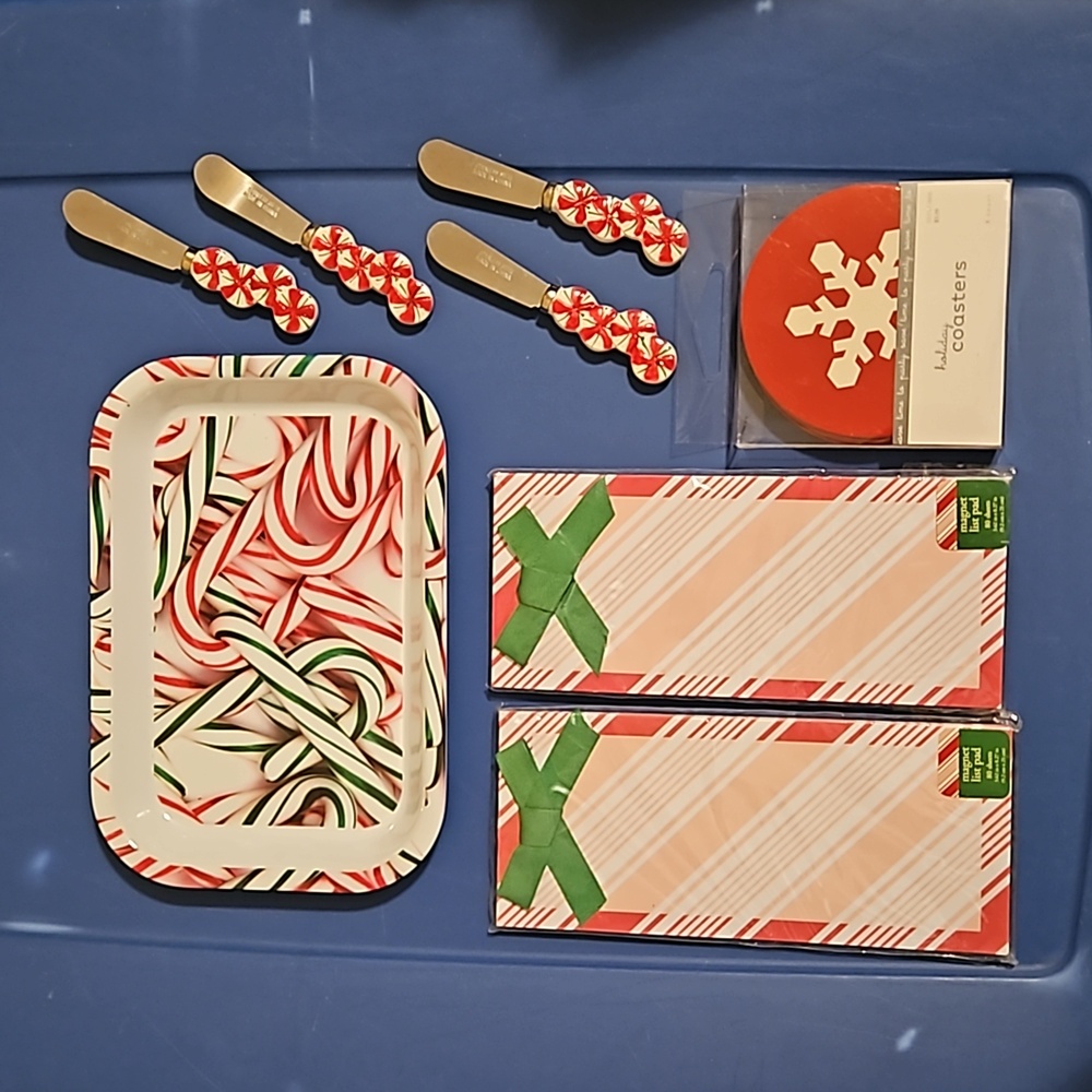 Candy Cane Winter Holiday 8 Piece Bundle - Stocking Stuffers